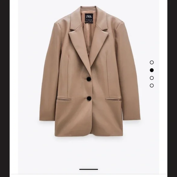 Zara Faux Leather Blazer M - Picture 8 of 10